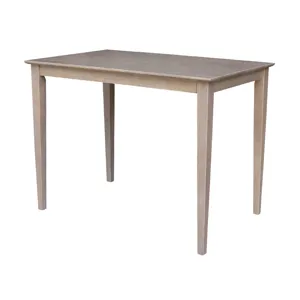 Dining Essentials - 30x48'' Square Table Table Top w/ 36'' Shaker Legs in Taupe Gray