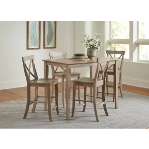 Dining Essentials - X-Back Stool in Taupe Gray