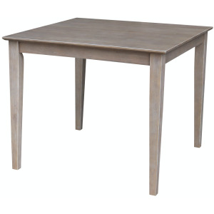 Dining Essentials - 36'' Square Table Top w/ 30'' Shaker Legs in Taupe Gray