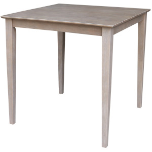 Dining Essentials - 36'' Square Table Top w/36'' Shaker Legs in Taupe Gray
