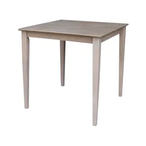 Dining Essentials - 36'' Square Table Top w/36'' Shaker Legs in Taupe Gray