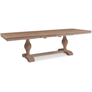 Cosmopolitan Collection - Dbl Leaf Tabletop w/ Grandeur Base in Taupe Gray