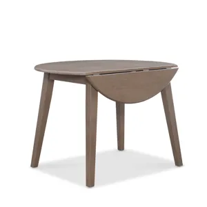 Dining Essentials - 42" Round Drop Leaf Table in Taupe Gray