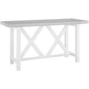 Hampton Collection - Double X Counter Table in Chalk and White