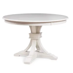 Hampton Collection - 48" Round Solid Top w/ 30"H Flair Pedestal Base in Chalk