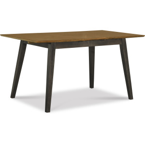 Dining Essentials - Mid-Century Modern Extension Table in Hickory and Coal
