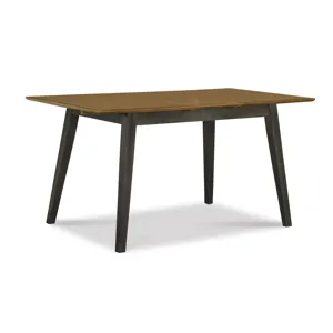 Dining Essentials - Mid-Century Modern Extension Table in Hickory and Coal