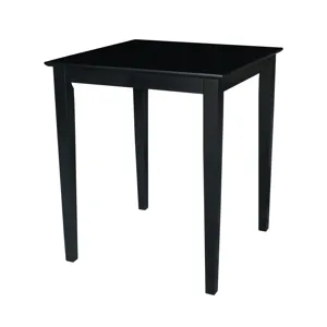 Dining Essentials - 30'' Square Table w/ 36''H Shaker Legs in Black