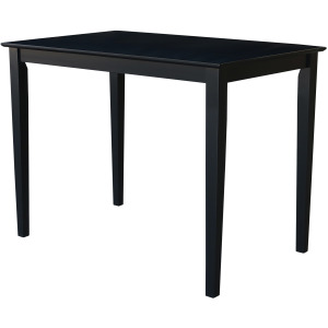 Dining Essentials - 30x48'' Square Table w/ 36'' Shaker Legs in Black