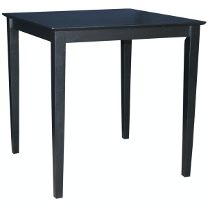 Dining Essentials - 36'' Square Table w/ 36'' Shaker Legs in Black