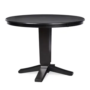 Dining Essentials - 42" Round Solid Top w/30"H Aria Pedestal in Black