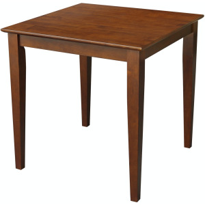Dining Essentials - 30'' Square Table Top w/ 30'' Shaker Legs in Espresso
