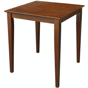 Dining Essentials - 30'' Square Table Top w/ 36''H Shaker Legs in Espresso