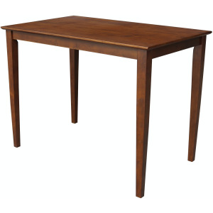 Dining Essentials - 30x48'' Square Table Top w/ 36''H Shaker Legs in Espresso