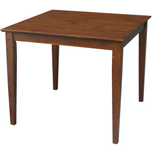Dining Essentials - 36'' Square Table Top w/ 30''H Shaker Legs in Espresso