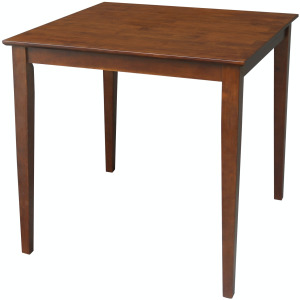 Dining Essentials - 36'' Square Table Top w/ 36''H Shaker Legs in Espresso