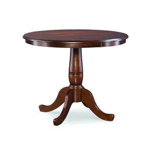 Dining Essentials - 36'' Round Table Top w/30"H Traditional Pedestal in Espresso