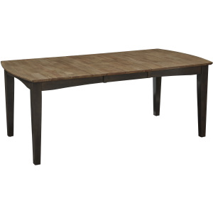 Rivermont Collection - Bow End Extension Table in Wheat and Coal