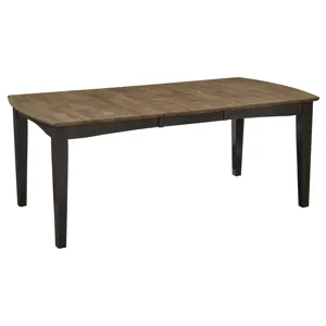 Rivermont Collection - Bow End Extension Table in Wheat and Coal