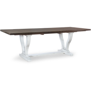 LaCasa Collection - Elle Trestle Table in Sesame & Chalk (Limited Stock Available)