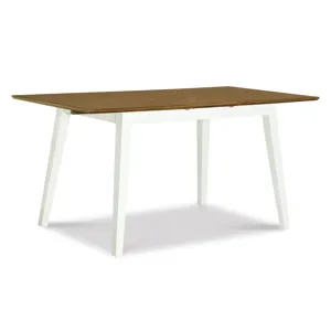 Dining Essentials - Mid-Century Modern Extension Table in Hickory and Shell
