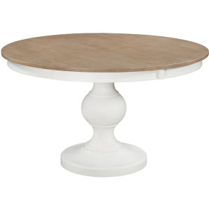 Highlands - Alpine Round Tabletop w/ Alpine Pedestal Base in Taupe Gray and Lumina