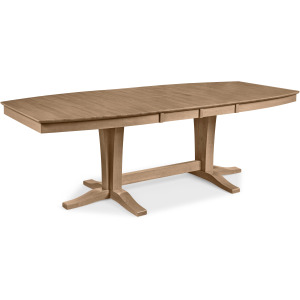 Cosmopolitan Collection - Extension Table Top and Double Pedestal Base in Honey