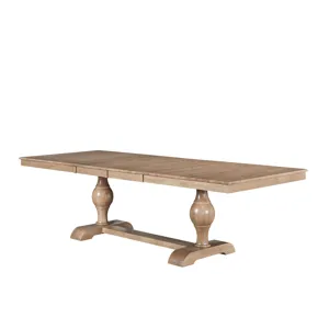 Cosmopolitan Collection - Dbl Leaf Tabletop w. Grandeur Base in Honey