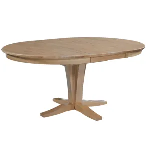 Cosmopolitan Collection - 48"x66" Ext Top w/30"H Verona Pedestal in Honey