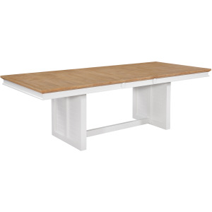 Sanibel Dining - Boardwalk Extension Top w/Boardwalk trestle Base in Honey and White