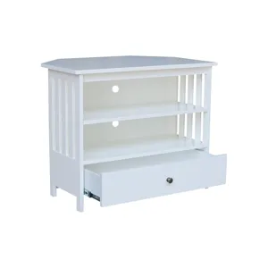 Destinations Collection - Mission Corner TV Stand Pure White