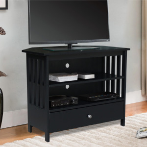 Destinations Collection - Mission Corner TV Stand in Black