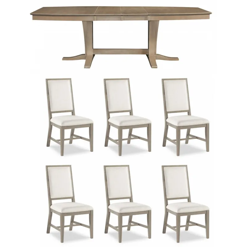 Cosmopolitan 7 PC Dining Set in Taupe Gray