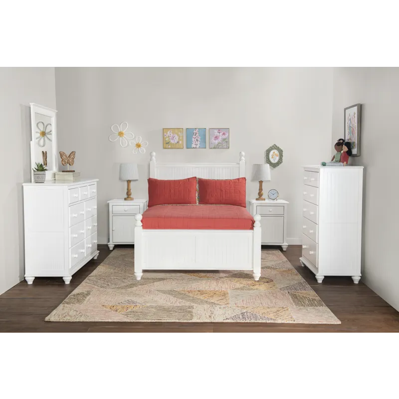 Tykes Bedroom - Pure White Cottage Full Bed