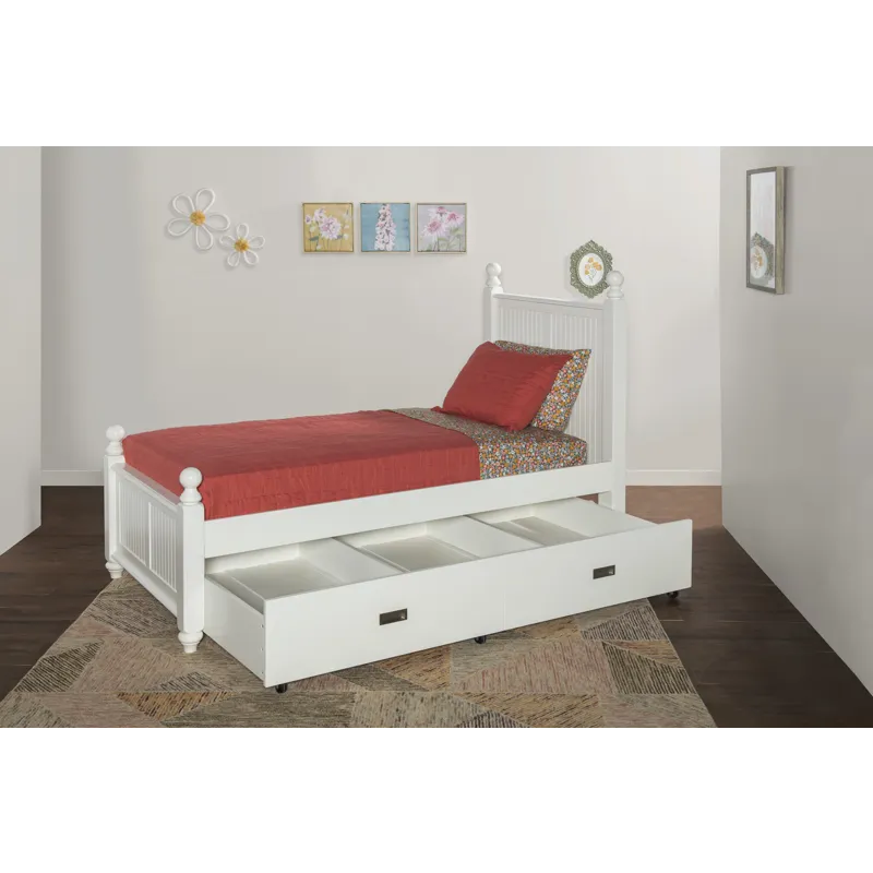 Tykes Bedroom - Pure White Cottage Twin Bed