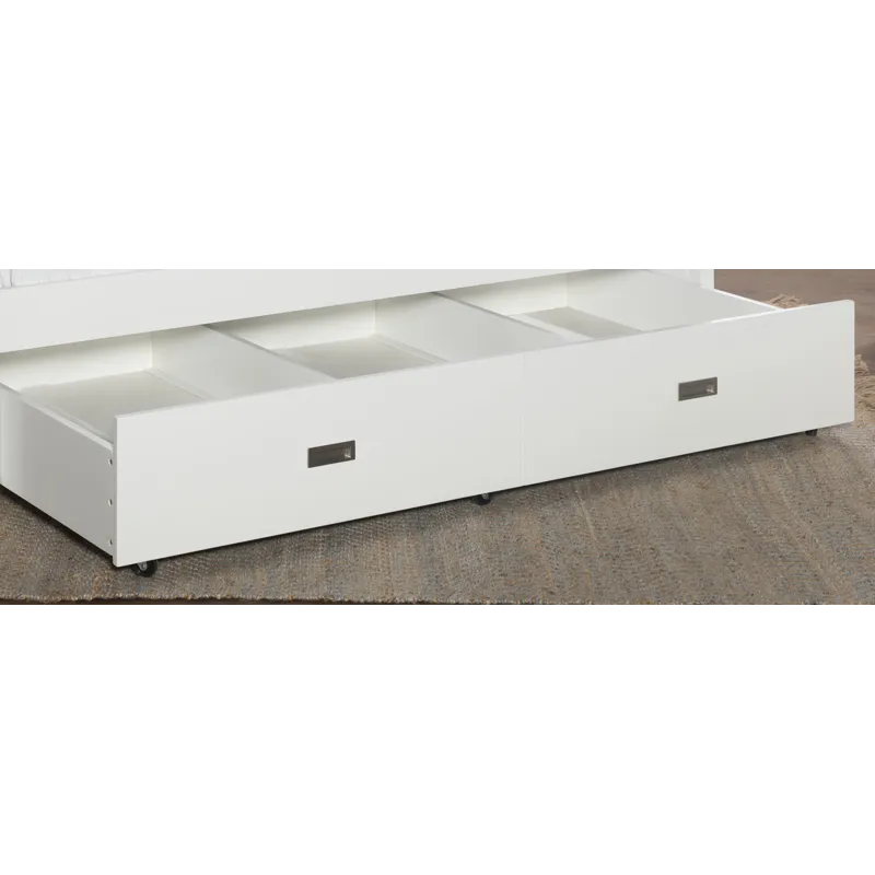 Twin Trundle w/storage option in Pure White