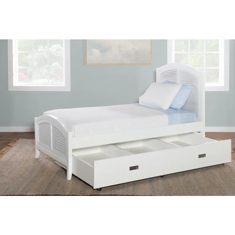 Tykes Bedroom - Chalk & White High Tide Arch Twin Bed