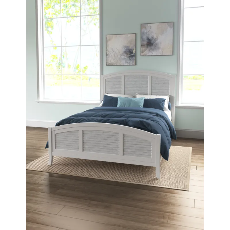 Queen High Tide Arch Bed in Chalk and White