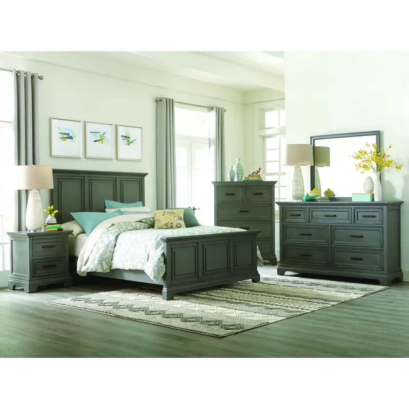 Summit Bedroom - King Bed in Heather Gray