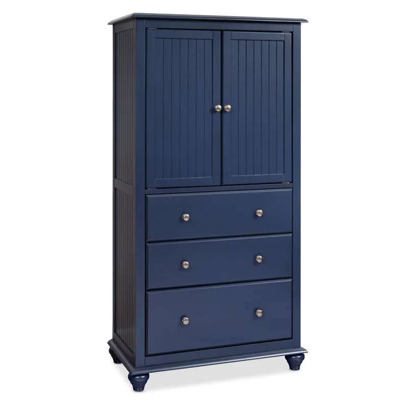 Cottage Bedroom - Armoire w/Drawers in Denim