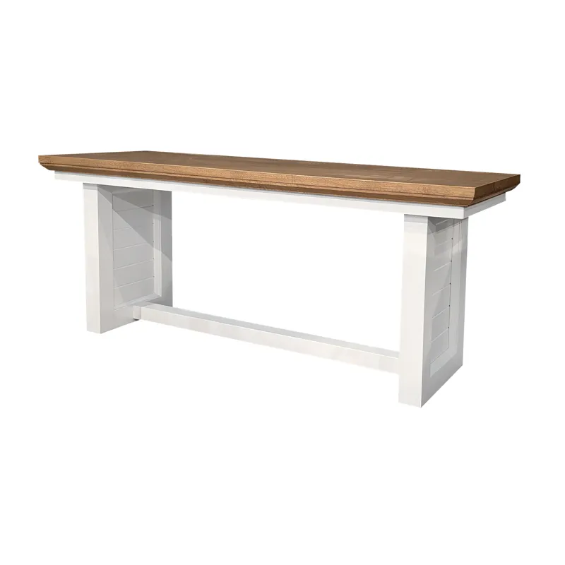 Sanibel Dining - Boardwalk Bench in Honey and White