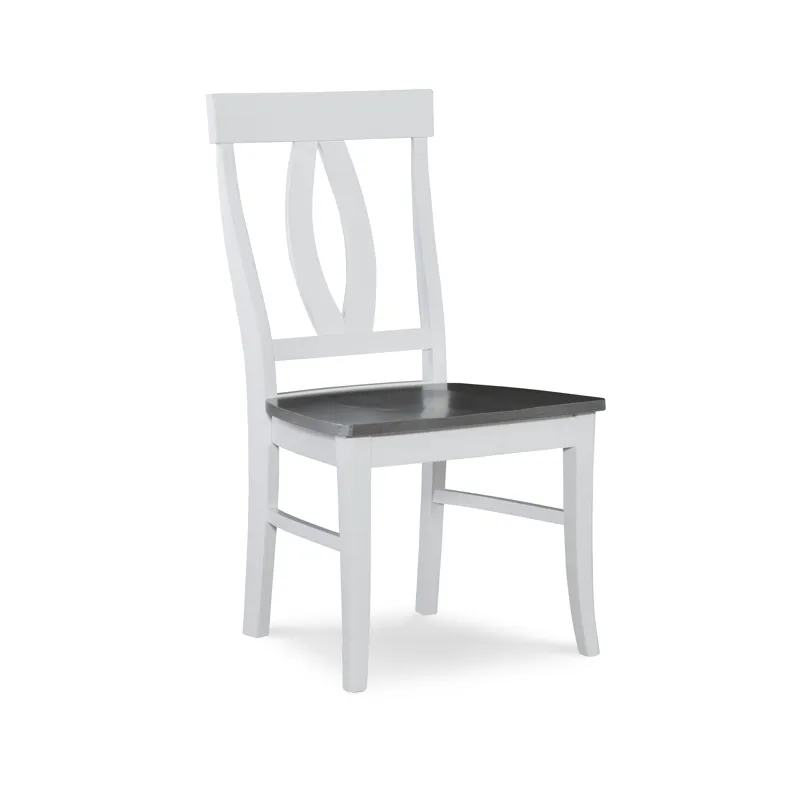Cosmopolitan Collection - Verona Chair in Heather Gray & White