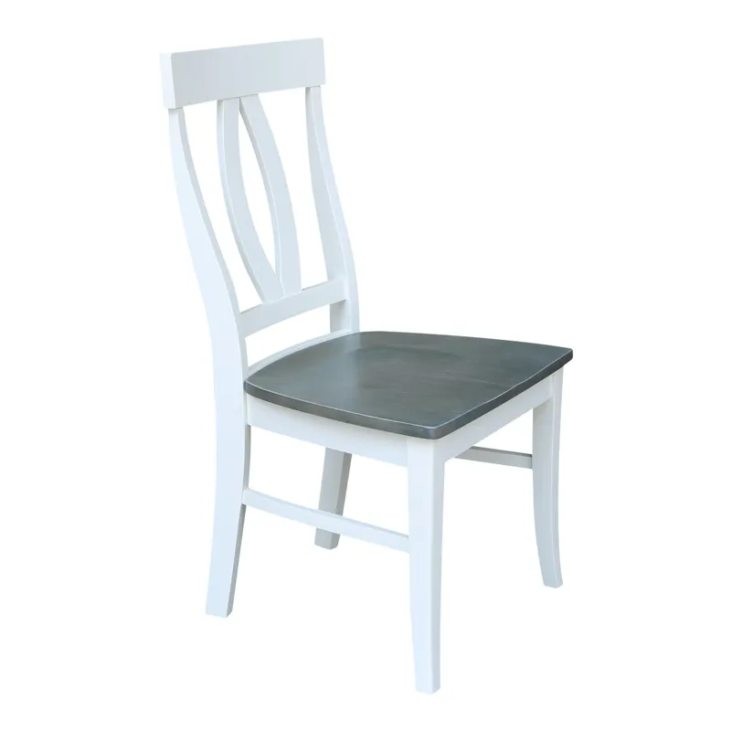 Cosmopolitan Collection - Verona Chair in Heather Gray & White