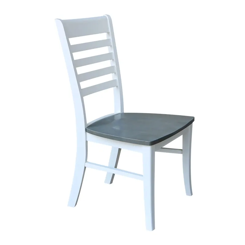 Cosmopolitan Collection - Roma Chair in Heather Gray & White