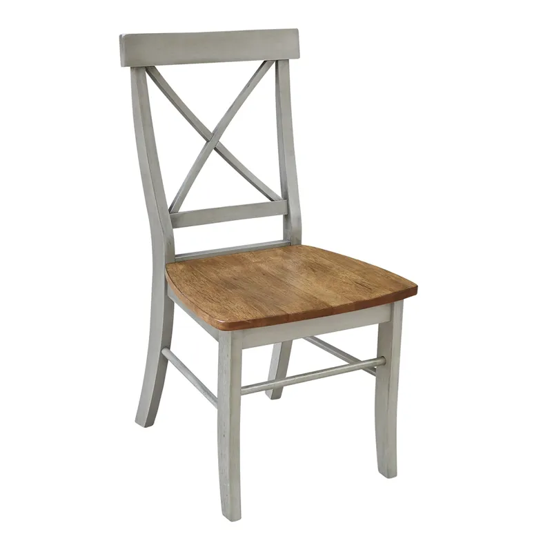 Dining Essentials - X-Back Chair in Hickory & Stone