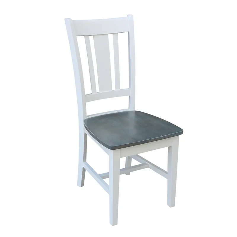 San Remo Chair in Heather Gray & White