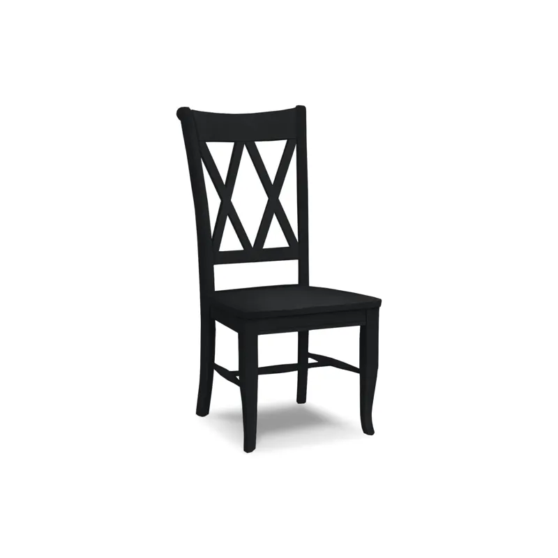 Hampton Collection Double X Back Black Chair