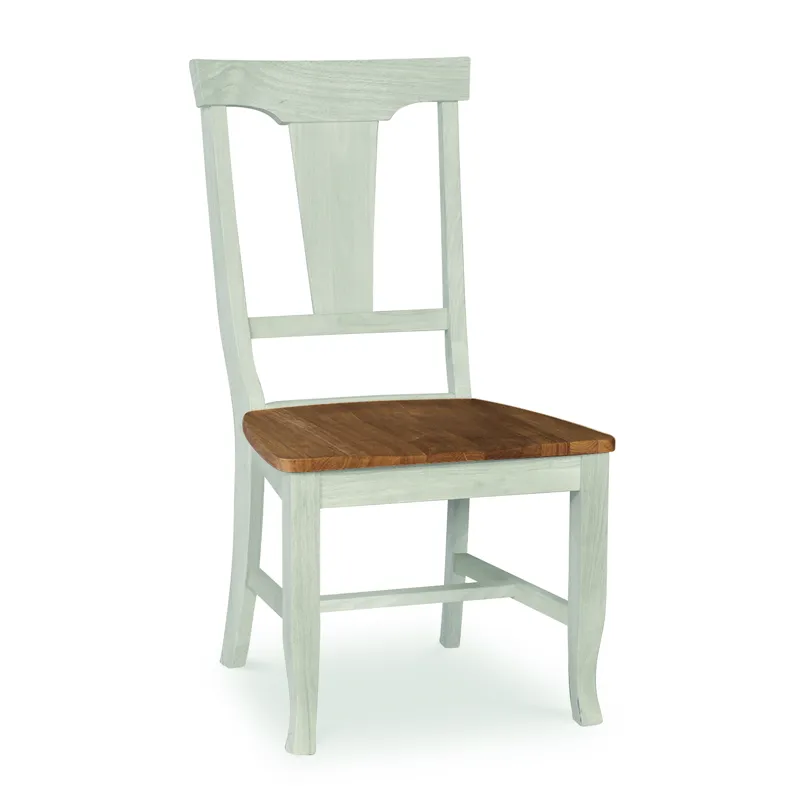 Vista Collection Panel Back Chair in Hickory & Shell