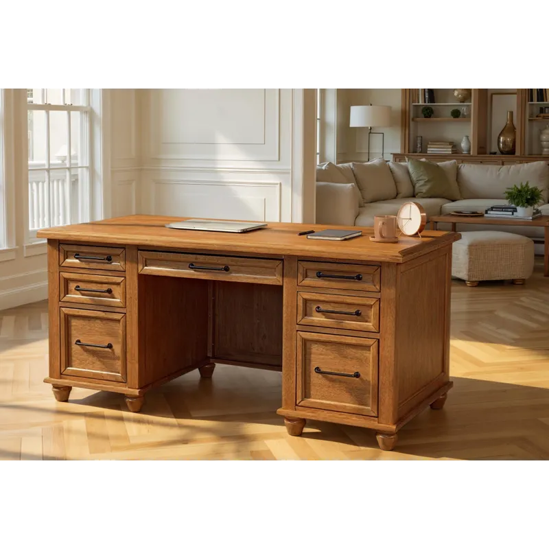 Home Accents - Vista Executive Desk in Hickory