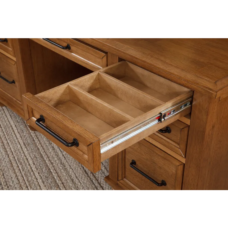 Home Accents - Vista Executive Desk in Hickory